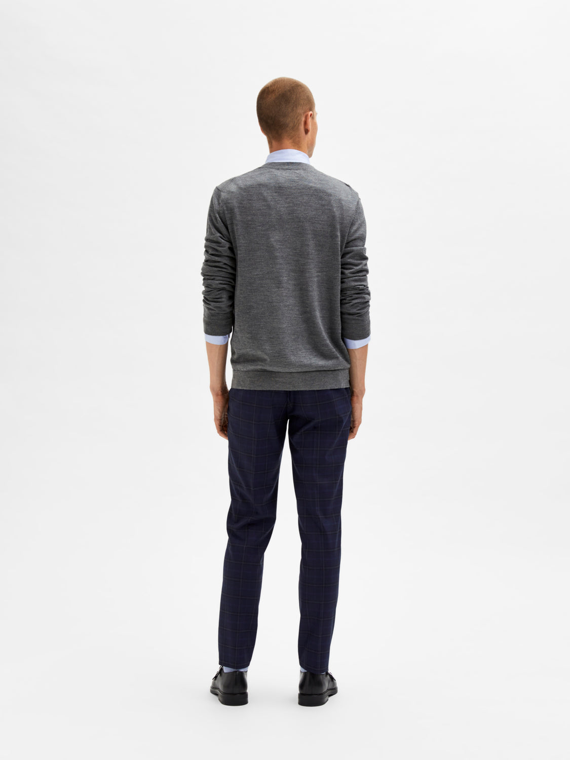 Town ullcardigan - Grå/ Dark Grey Melange